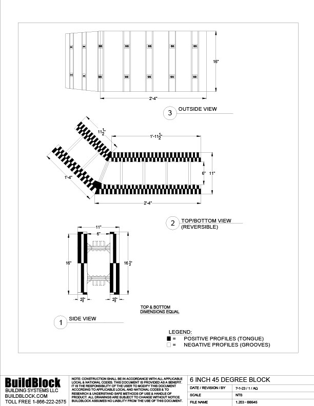 1.203 - BB645 6 Inch 45 Degree Block (PDF) - BuildBlock Insulating ...
