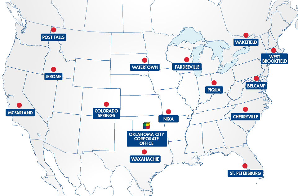 BuildBlock Manufacturing Locations - BuildBlock ICFs