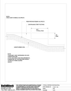 3.019 - Typical Stepped Footing Detail (DWG) - BuildBlock Insulating ...