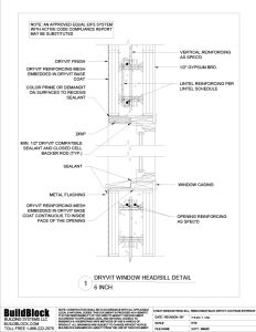 5.017 - BB600 6 inch Window Head Sill, Removable Buck Option 1 Dryvit ...