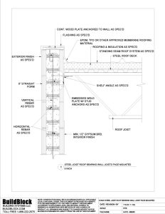 6.010 - BB800 8 inch Steel Joist Roof, Bearing Wall Joist Face Mounted ...