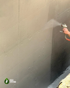 Hulk Systems acrylic waterproofing with spray application