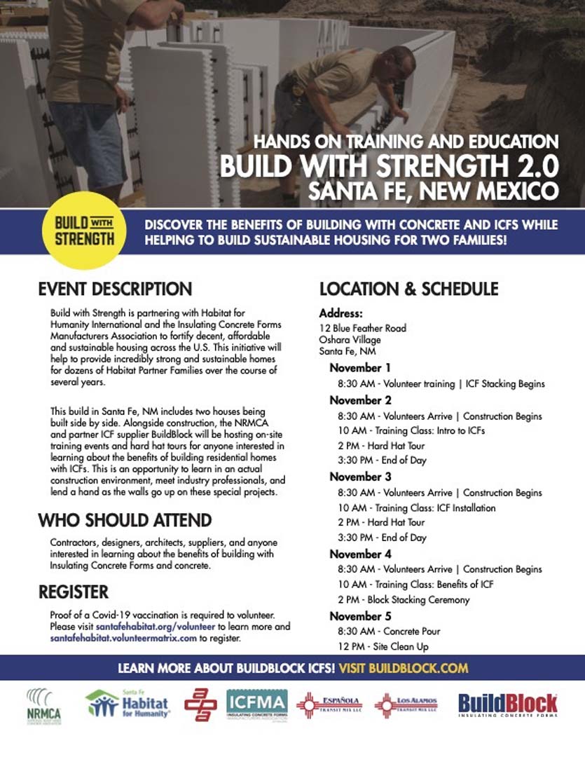 Hands on Training and Education: Build With Strength 2.0, Santa Fe, New Mexico
