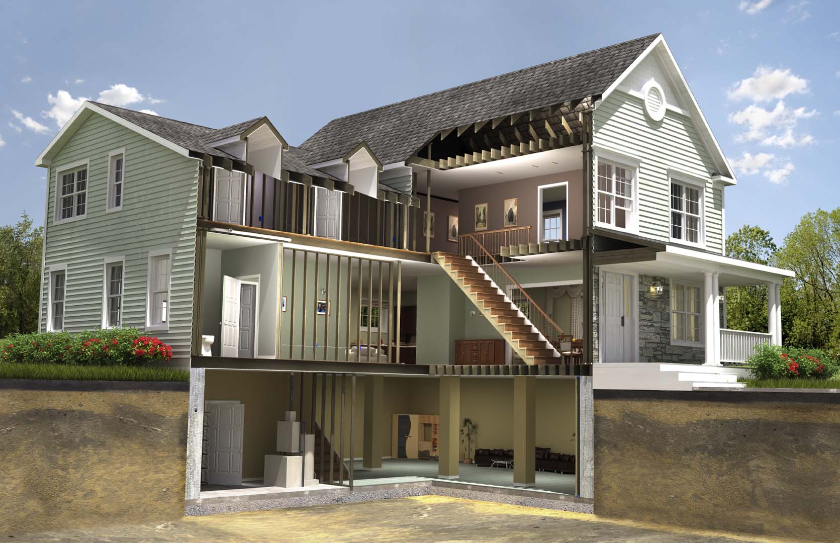 21 Beautiful Garage With Basement Plans Basement Tips beautiful-waterfront-icf-home-plan-with-large-master-suite-plan-2041-toll-free-877-238-7056