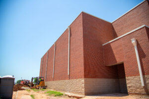 ICF storm shelter gymnasium for Purcell public schools.