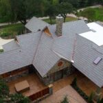 Arial image of the back of the house