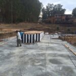 BuildBlock being staged on the foundation.