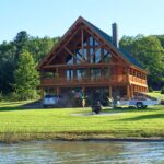 View of the back of the house from the lake
