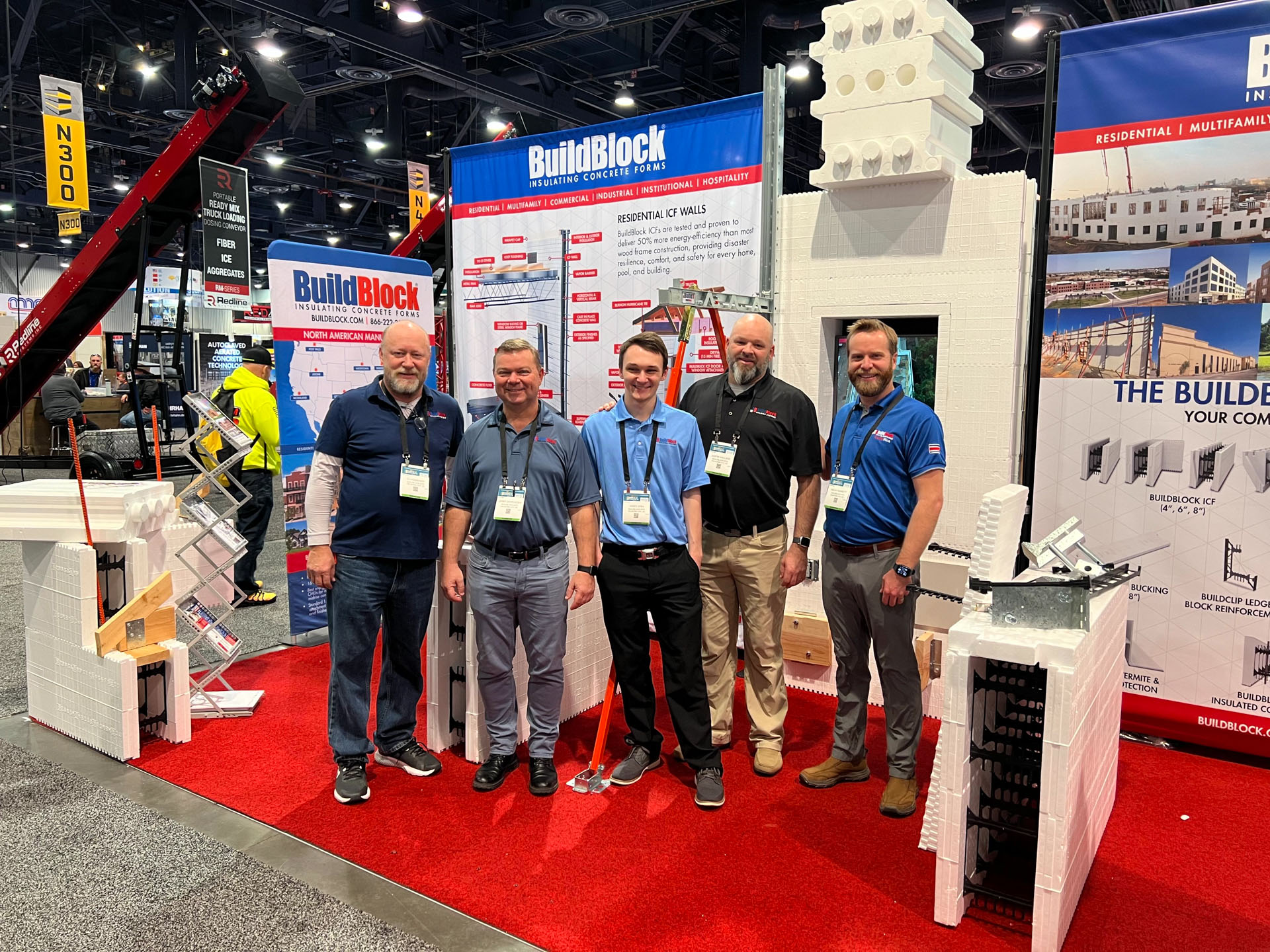 The BuildBlock team at the 2024 World of Concrete.