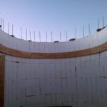 Curved ICF wall