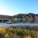 Front of house with stone finish