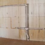 Plumbing chased into an ICF wasll