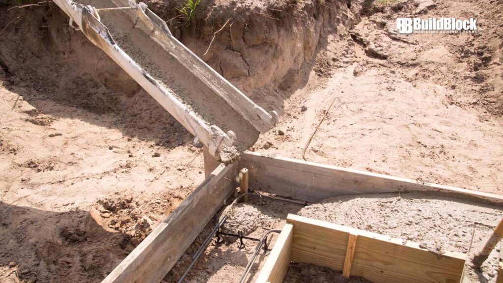 Place concrete in formwork. Care should be taken when consolidating concrete to eliminate  voids or honeycombing.