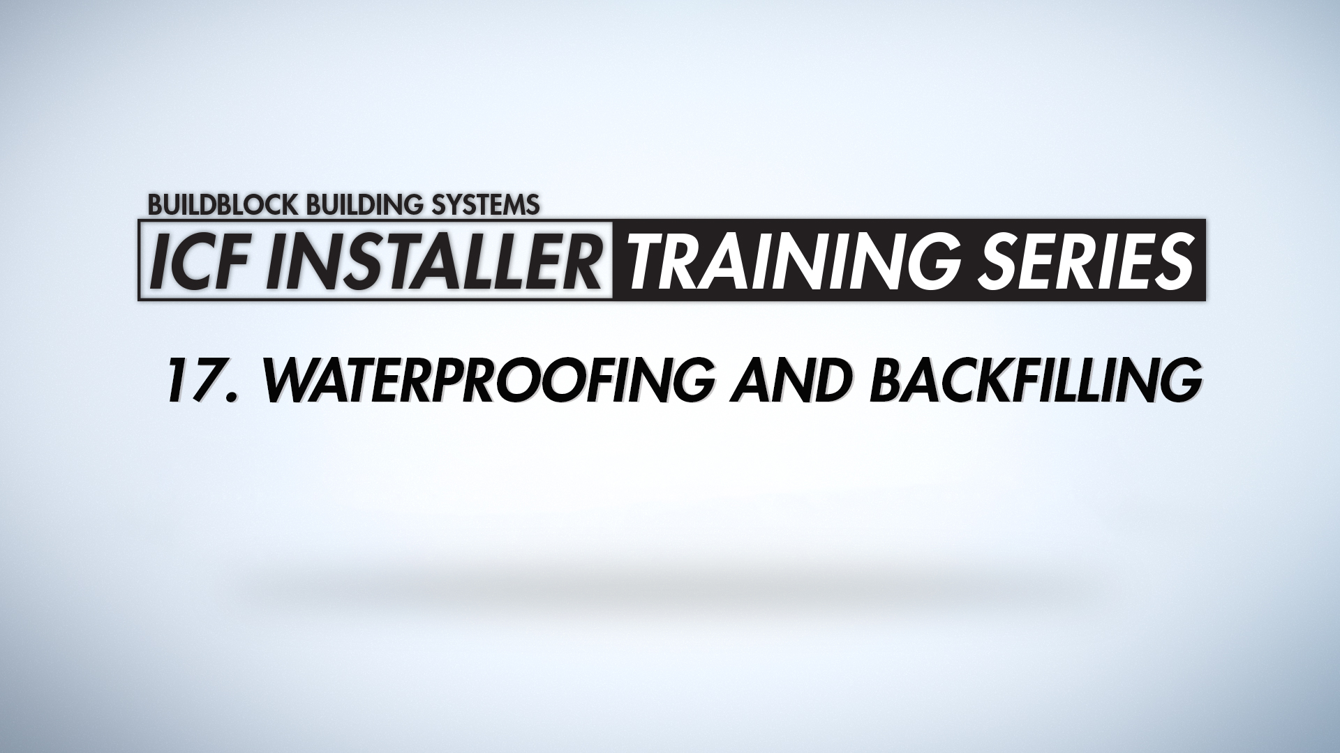 waterproofing and backfilling
