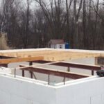 ICF walls during construction