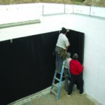 ICF walls with waterproofing membrane